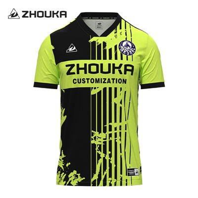 Sérhönnuð Jacquard Fabric Player útgáfa Soccer Jerseys T -Shirt Sublimation Print Persónulega andar fótboltabolir